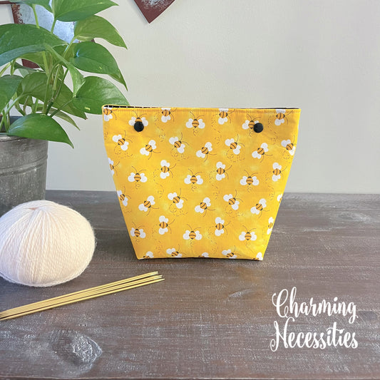 Bumble Bees Small Snap Project Bag