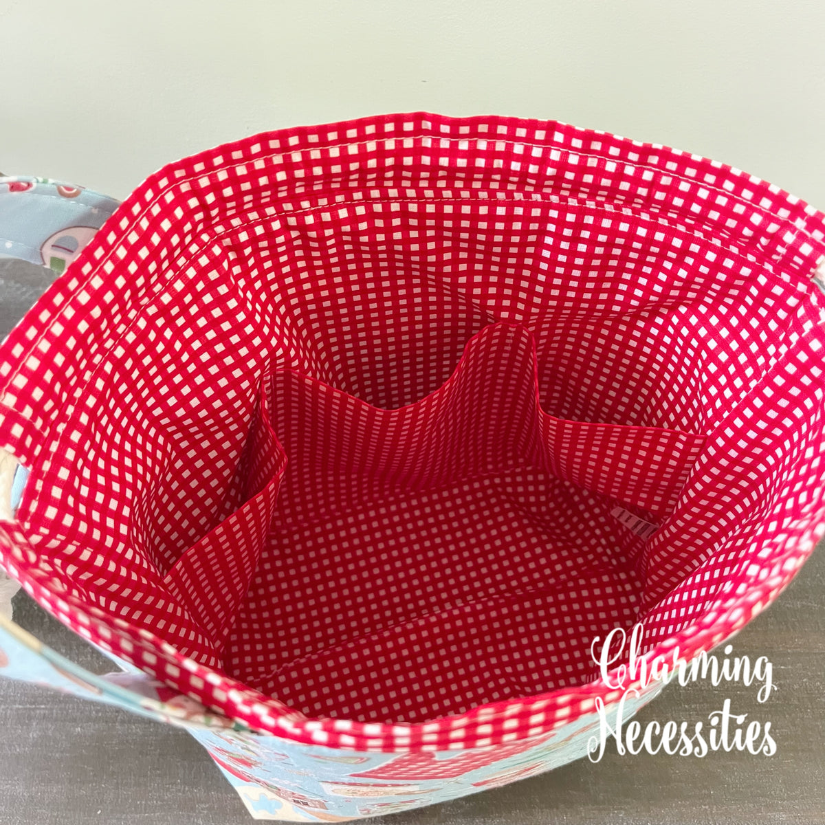 Cookies for Santa Knitting Project Bag, Drawstring Tote