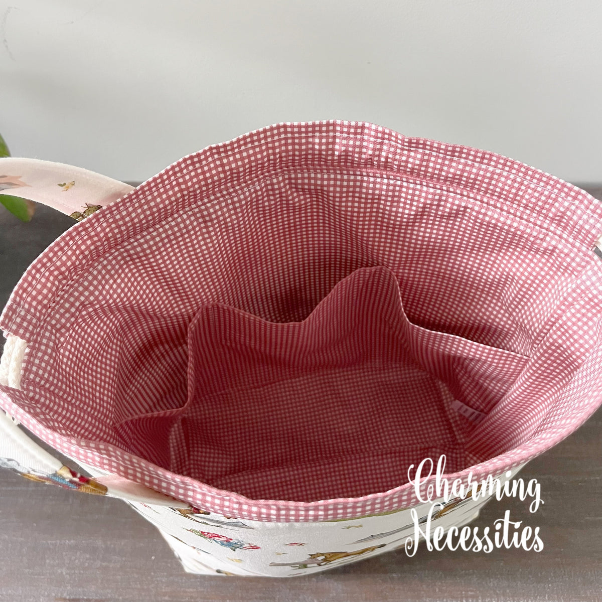 Western Cowgirl Knitting Project Bag, Drawstring Tote