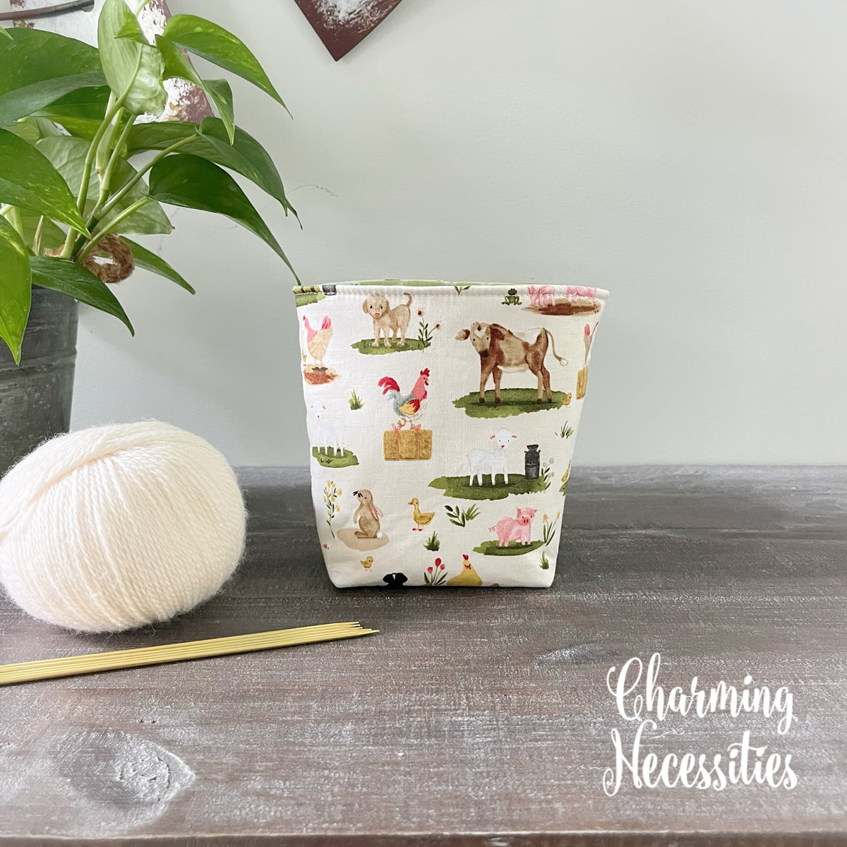 Barnyard Friends Yarn Bowl Cozy, Yarn Organizer