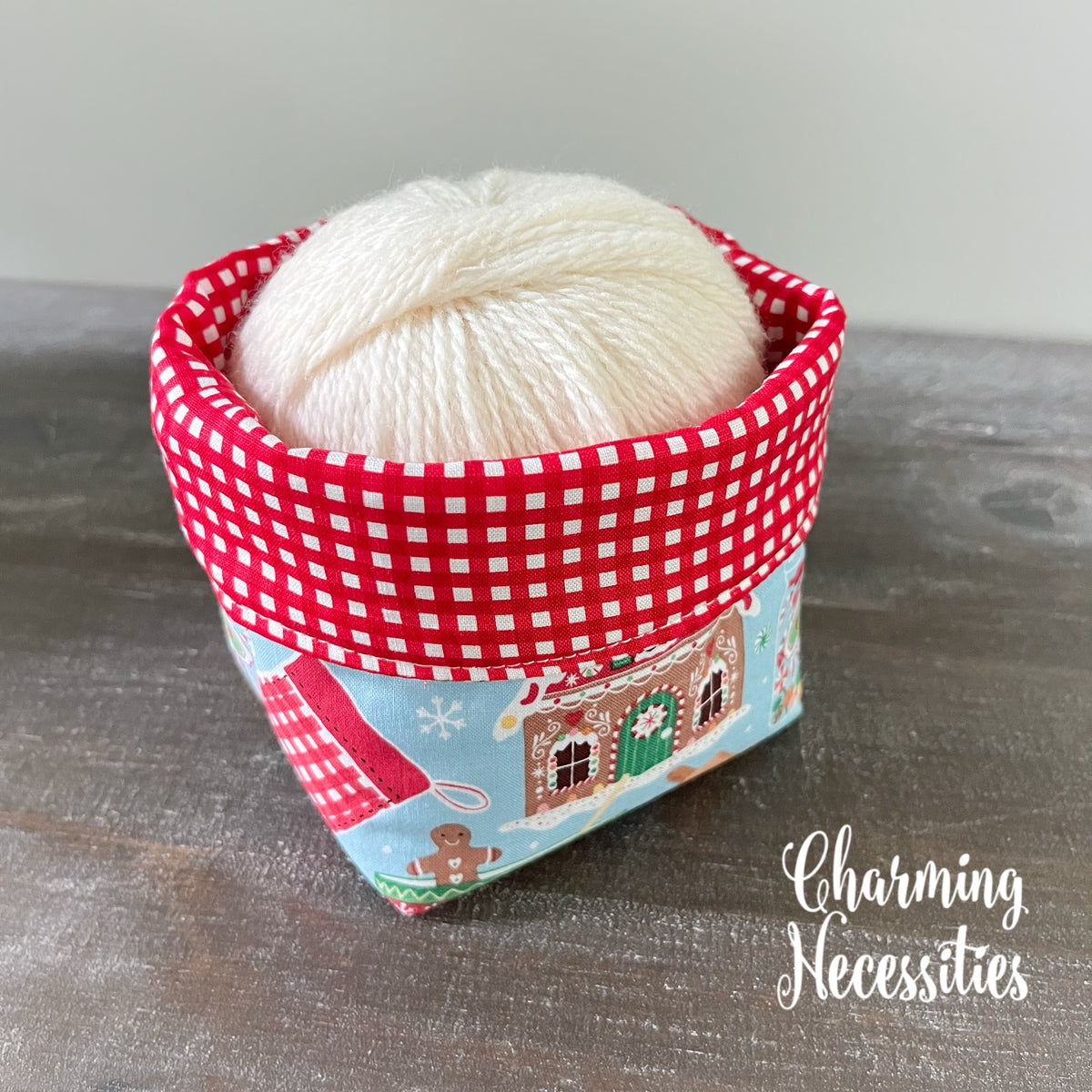 Cookies for Santa Yarn Bowl Cozy, Yarn Organizer