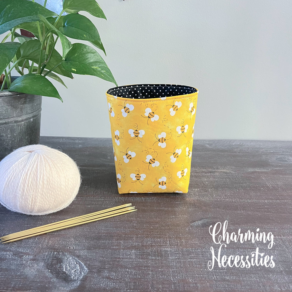 Bumble Bees Yarn Bowl Cozy, Yarn Organizer
